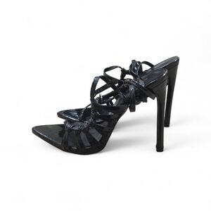 Pretty Little Thing Black Strappy Heels